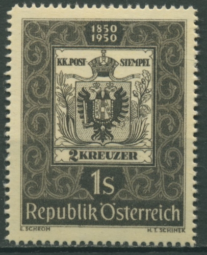 Österreich 1950 100 Jahr Österreichische Briefmarke 950 postfrisch