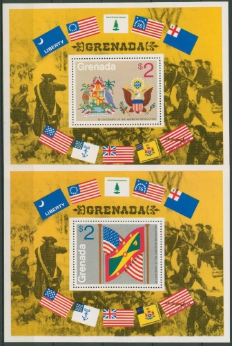 Grenada 1975 200 Jahre Unabhängigkeitserklärung USA Block 42/43 postfr. (C94520)