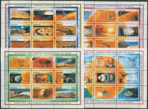 Grenada 1991 Weltraum Marsmission Kleinbogen 2278/13 K postfrisch (C94581)