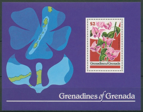 Grenada-Grenadinen 1979 Blumen Block 41 postfrisch (C94620)