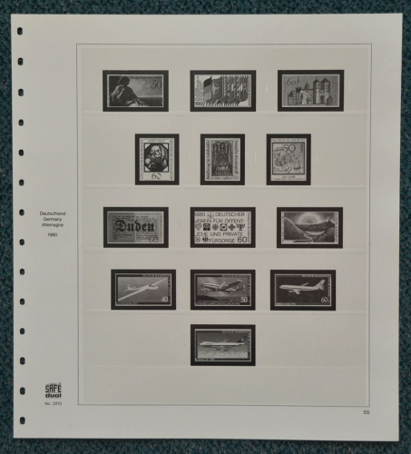 SAFE-dual Vordruckblätter Bund 1980/85 gebraucht (Z1897)