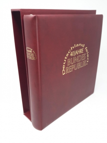 LINDNER Ringbinder/Kassette (40 J. Bundesrepublik) rot gebraucht (Z1911)
