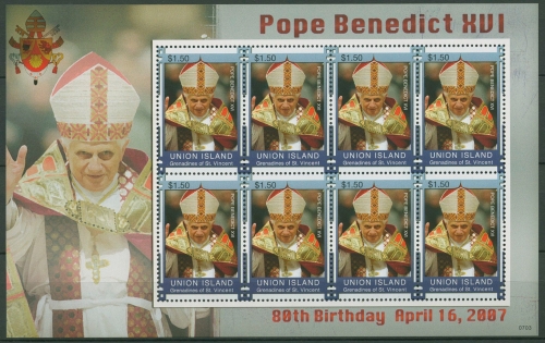 St. Vincent - Grenadinen/Union 2007 Papst Benedikt XVI. 412 K postfrisch(C94654)