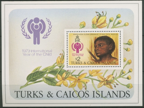 Turks- und Caicos-Inseln 1979 Jahr des Kindes Block 15 postfrisch (C94659)