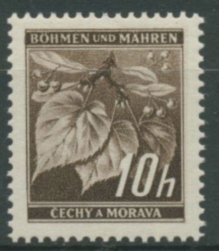 Böhmen und Mähren 21 Type II postfrisch Lindenzweig mit Früchten