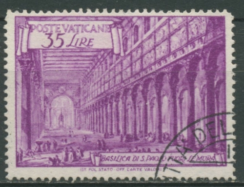 Vatikan 1949 Freimarke Basiliken Papst Pius XII. 156 A gestempelt