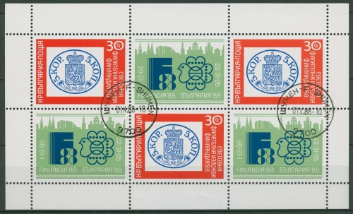Bulgarien 1988 FINLANDIA Helsinki MiNr.1 Finnland 3664 K gestempelt (C94965)