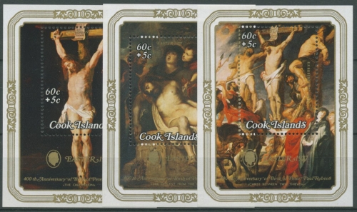 Cook-Inseln 1977 Ostern Gemälde von Rubens Block 68/70 postfrisch (C28629)