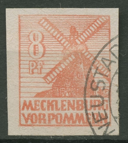 SBZ Mecklenburg-Vorpommern 1946 Abschiedsserie Kreidepapier 34 x gestempelt