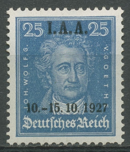 Deutsches Reich 1927 Tagung Int. Arbeitamt IAA 409 mit Falz, kl. Fehler