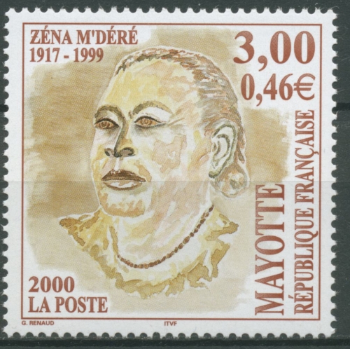 Mayotte 2000 Zéna M'Déré Politikerin 91 postfrisch