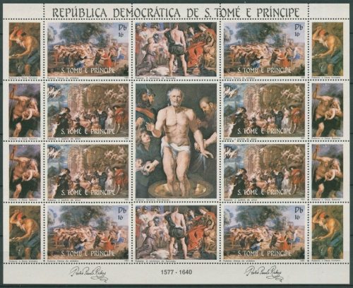 Sao Tomé und Príncipe 1983 Gemälde v. Rubens 815/16 ZD-Bogen postfrisch (C28712)