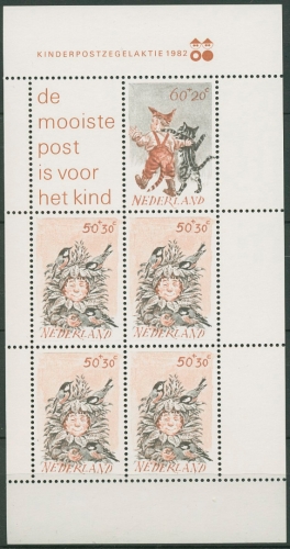 Niederlande 1982 Voor het Kind Kinder und Tiere Block 24 postfrisch (C95011)