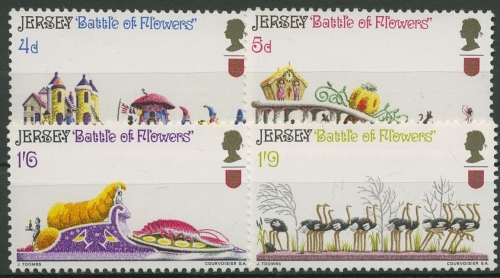 Jersey 1970 Blumenfest Blumendekoration 30/33 postfrisch