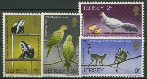 Jersey 1971 Naturschutz Wildtiere 49/52 postfrisch
