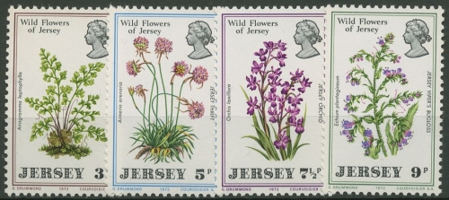 Jersey 1972 Natur Pflanzen Wildblumen 61/64 postfrisch