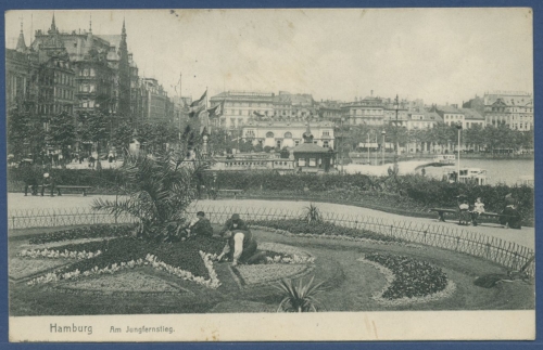 Hamburg Am Jungfernstieg, gelaufen 1907 (AK2958)