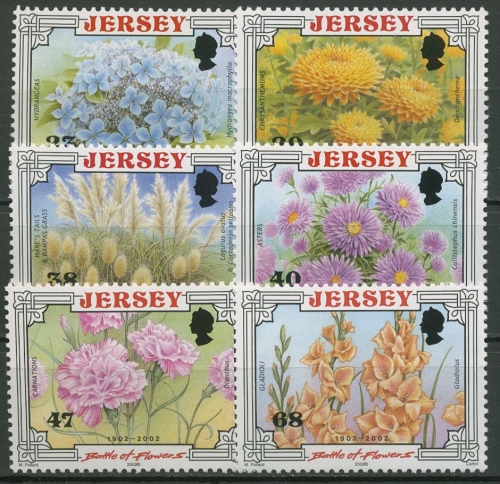 Jersey 2002 Blumen Blumenfestival "Battle of Flowers" 1041/46 postfrisch