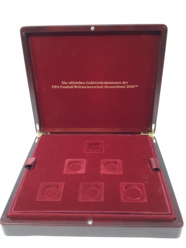 Luxus HOLZ Münzkassette für 11 x Münzen, gebraucht (Z1965)