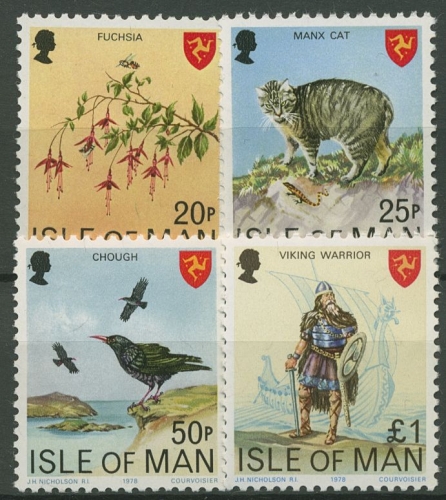 Isle of Man 1978 Freimarken Tiere Pflanzen 133/36 postfrisch