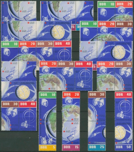 DDR 1962 Sowjet. Weltraumflüge 926/33 ZD alle Kombinationen postfrisch (SG31152)