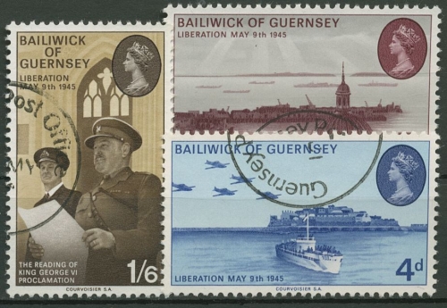 Guernsey 1970 Jahrestag der Befreiung 28/30 gestempelt