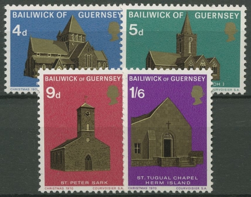 Guernsey 1970 Weihnachten Kirchen 35/38 postfrisch