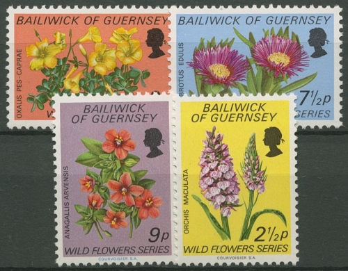 Guernsey 1972 Pflanzen Blumen Wildblumen 67/70 postfrisch