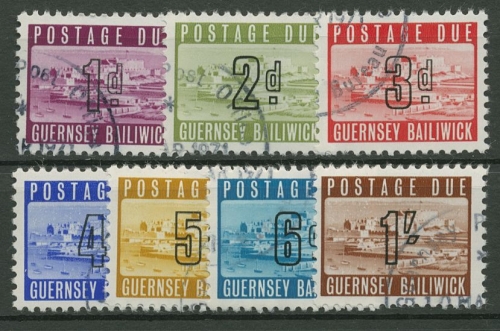 Guernsey Portomarken 1969 Schloß Cornet P 1/7 gestempelt