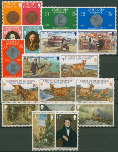 Guernsey 1980 Kompletter Jahrgang postfrisch (SG95097)