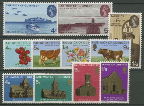 Guernsey 1970 Kompletter Jahrgang postfrisch (SG95107)