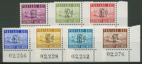 Guernsey Portomarken 1969 Schloß Cornet P 1/7 Ecke postfrisch
