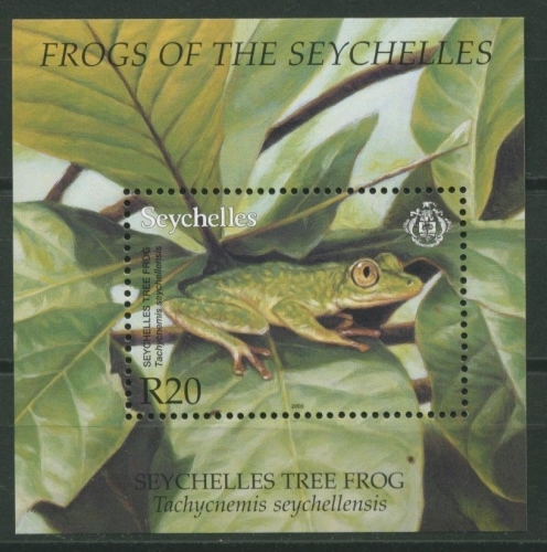 Seychellen 2003 Frösche Baumfrosch Block 44 postfrisch (C27354)
