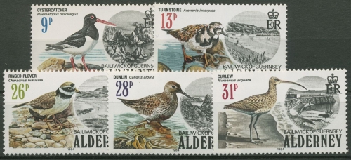 Alderney 1984 Seevögel Austernfischer Brachvogel 13/17 postfrisch