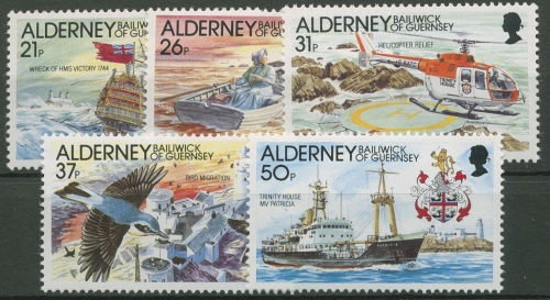 Alderney 1991 Schifffahrt Leuchtfeuer 49/53 postfrisch