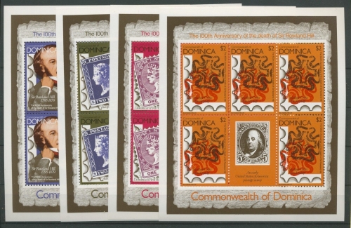 Dominica 1979 Rowland Hill 615/18 C Kleinbogen postfrisch (G3318)