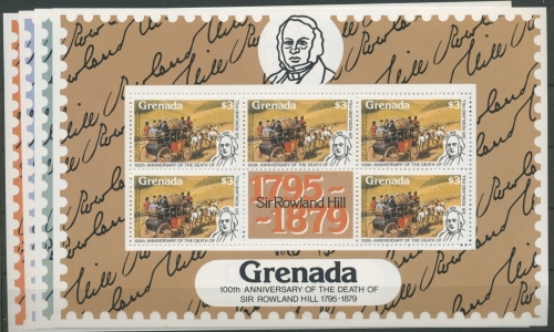 Grenada 1979 Rowland Hill 967/70 C Kleinbogen postfrisch (G3322)