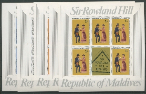 Malediven 1979 Rowland Hill 816/20 C Kleinbogen postfrisch (G3279)