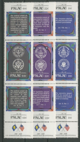 Palau 1987 200 Jahre USA 197/05 ZD postfrisch (C1762)