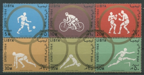 Libyen 1964 Olympia Sommerspiele Tokio 160/65 A ZD postfrisch (C99761)
