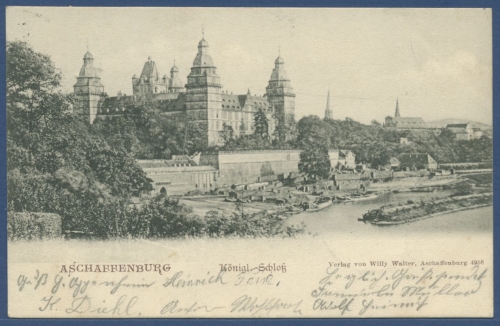 Aschaffenburg Königliches Schloß, gelaufen 1905 (AK2971)