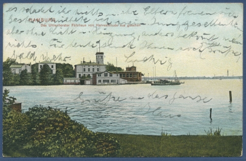 Hamburg Uhlenhorster Fährhaus von Harvestehude gesehen, gelaufen 1907 (AK2961)