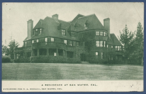 A Residence at San Mateo California, gelaufen 1908 (AK2986)