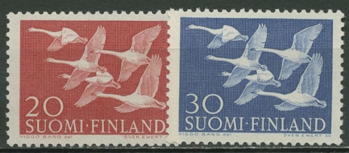 Finnland 1956 NORDEN Tag des Nordens Schwäne 465/66 postfrisch