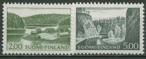 Finnland 1964 Freimarken Landschaft Bauernhof 587/88 X postfrisch