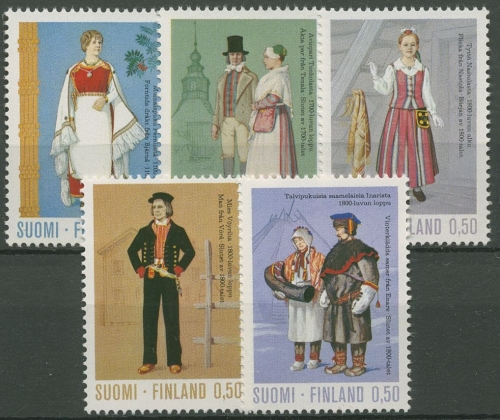Finnland 1972 Freimarken Trachten 710/14 postfrisch
