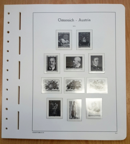 LEUCHTTURM Vordrucke Österreich 1974/78 SF gebraucht, neuwertig (Z1982)