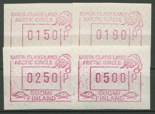Finnland ATM 1989 SANTA CLAUS LAND, Satz ATM 6 c S 2 postfrisch