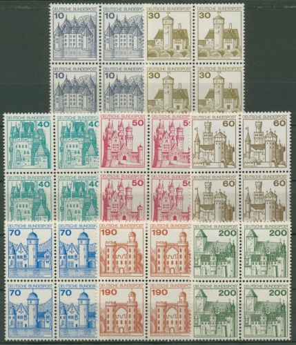 Bund 1977 Burgen & Schlösser 4er-Block 913/20 postfrisch