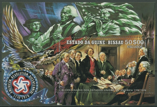 Guinea-Bissau 1976 200 J. Unabhängigkeit der USA Block 3 A postfrisch (C28817)